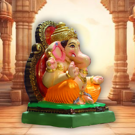 The singhasan Eco Friendly Ganesha Idol 10 Inch