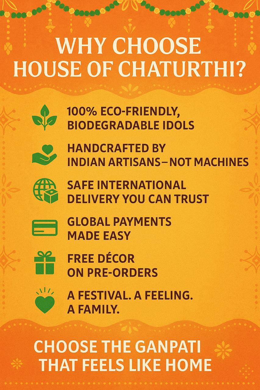 Vighnaharta Ganesha Eco Friendly Ganesha Idol 10 Inch