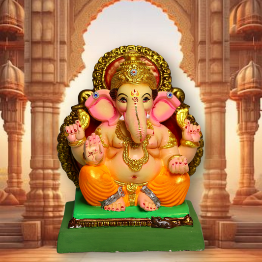 The singhasan Eco Friendly Ganesha Idol 10 Inch