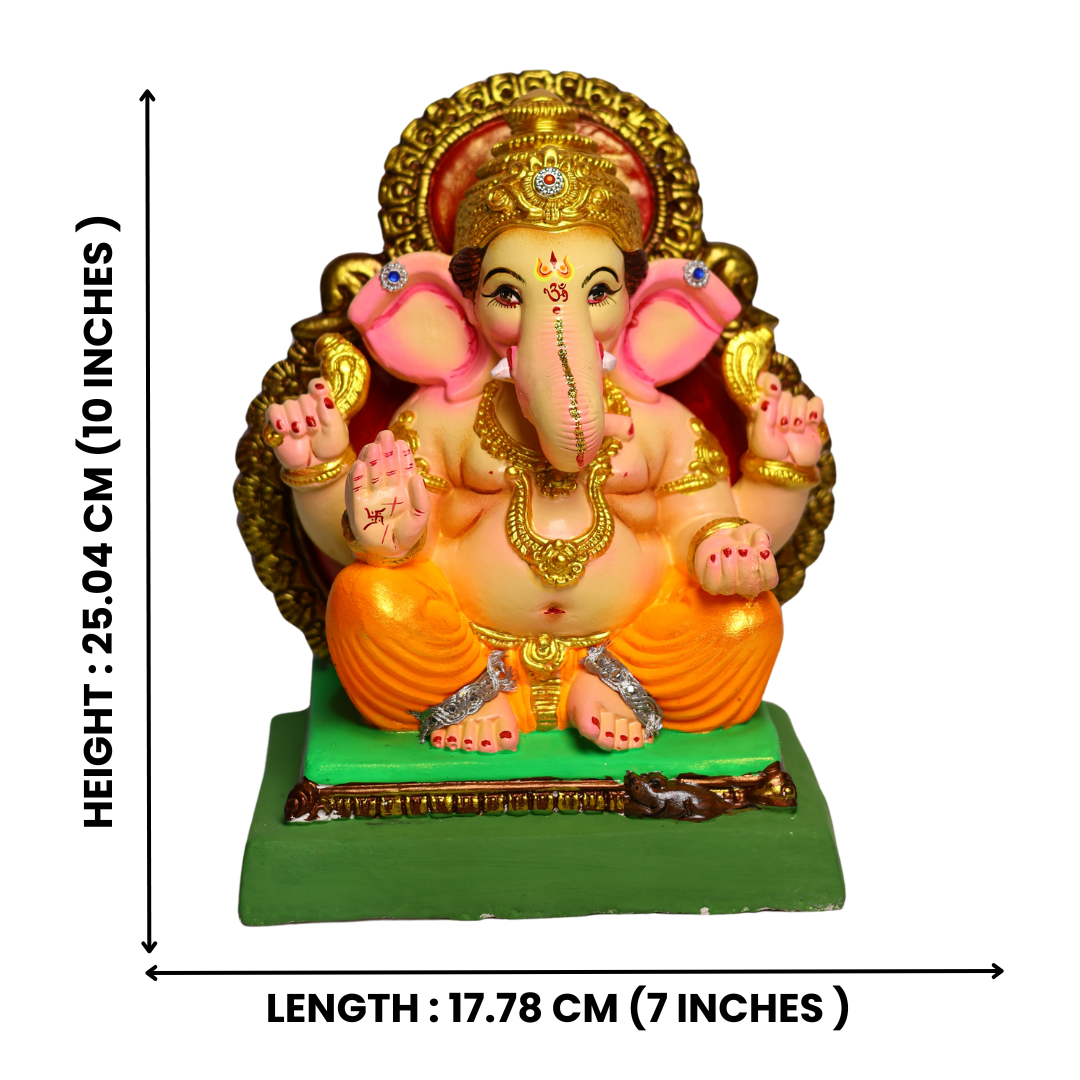 The singhasan Eco Friendly Ganesha Idol 10 Inch