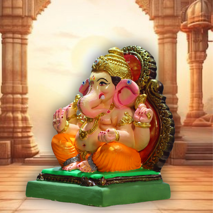 The singhasan Eco Friendly Ganesha Idol 10 Inch