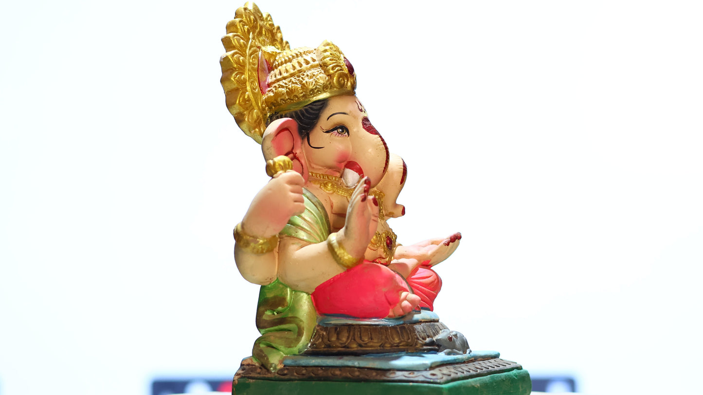 Vighnaharta Ganesha  Eco Friendly Ganesha Idol 10 Inch